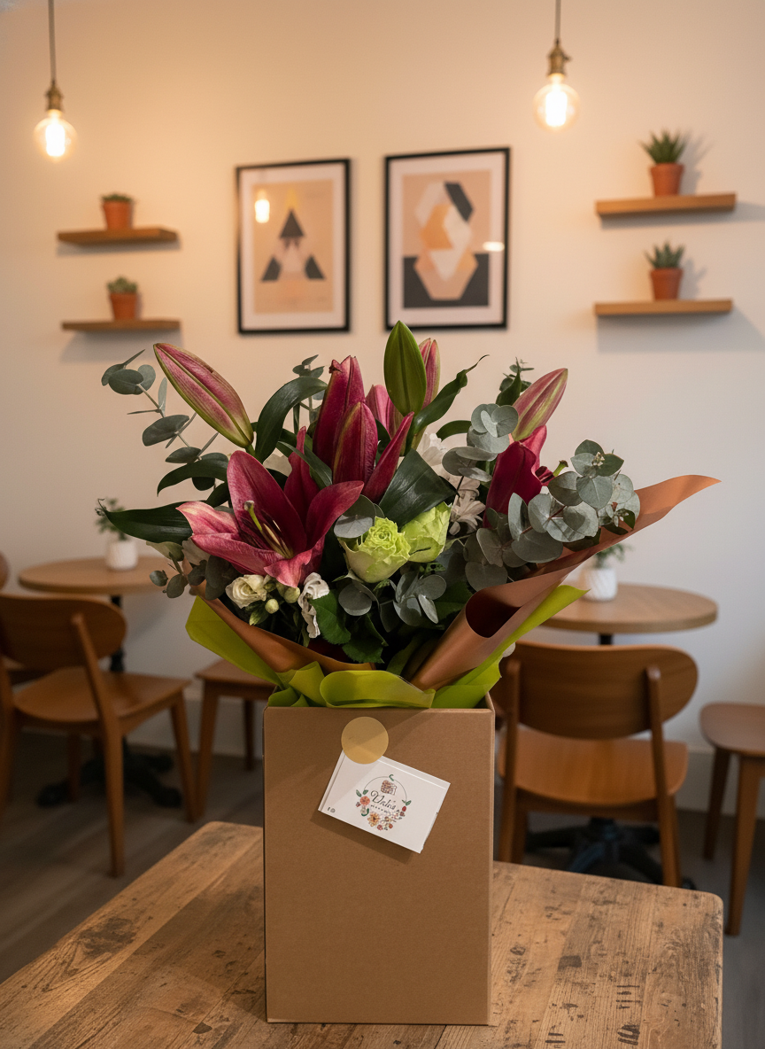 Luxury Lily, Rose & Hydrangea Bouquet - Image 3